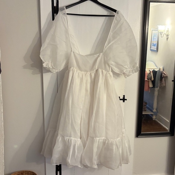 Selkie The Ivory French Puff Dress in White size large - Picture 7 of 11